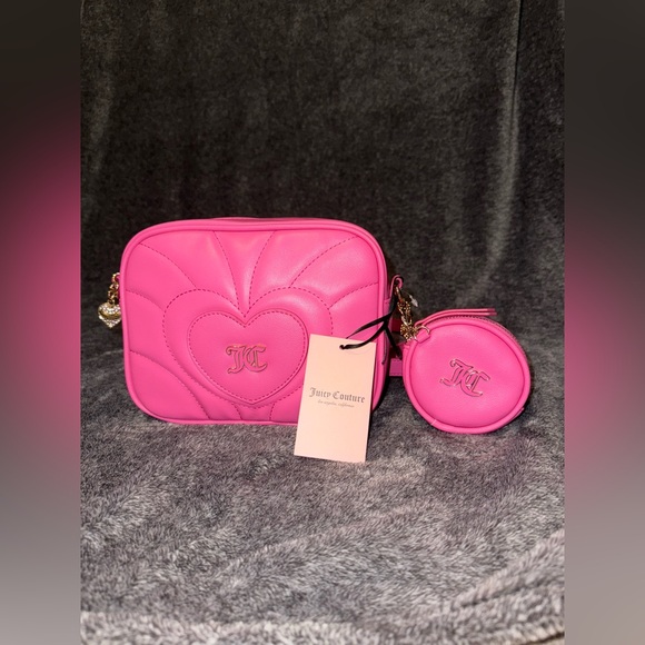 Juicy Couture Handbags - Juicy Couture Only You Pink Crossbody Bag & Coin Purse Set